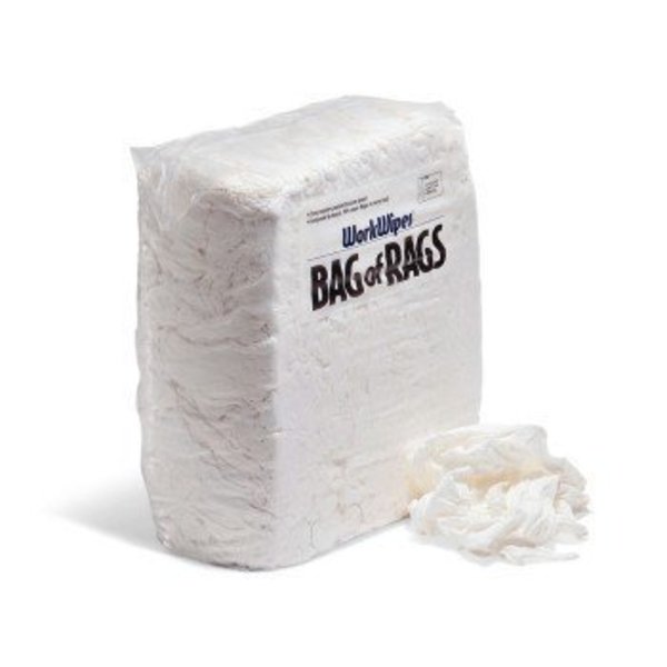 Workwipes New White 100% Cotton Rags in Bag 1 bag WIP597